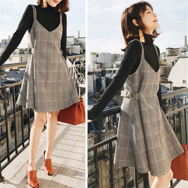new large size s-4xl women's sets 2018 autumn winter two-piece suit fashion black shirts + wool plaid vest dress autumn x179, White
new large size s-4xl women's sets 2018 autumn winter two-piece suit fashion black shirts + wool plaid vest dress autumn x179, White