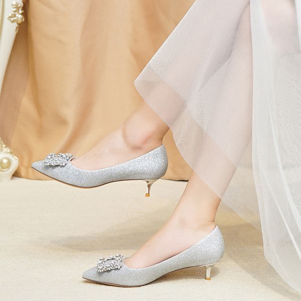 wedding shoes women's middle heel new bridal silver sequins square buckle high heels bridesmaid dress princess crystal shoes, Black
wedding shoes women's middle heel new bridal silver sequins square buckle high heels bridesmaid dress princess crystal shoes, Black