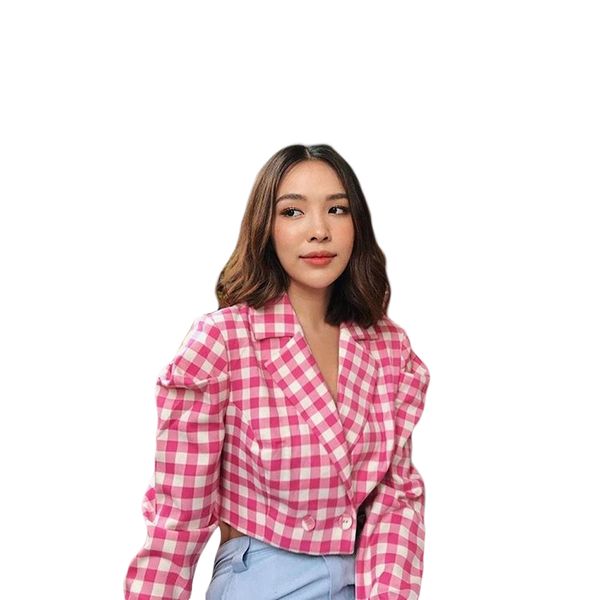 2019 autumn women fashion retro pink plaid turn-down collar button long sleeve slim crop casual wild shirt t1734646, White
2019 autumn women fashion retro pink plaid turn-down collar button long sleeve slim crop casual wild shirt t1734646, White