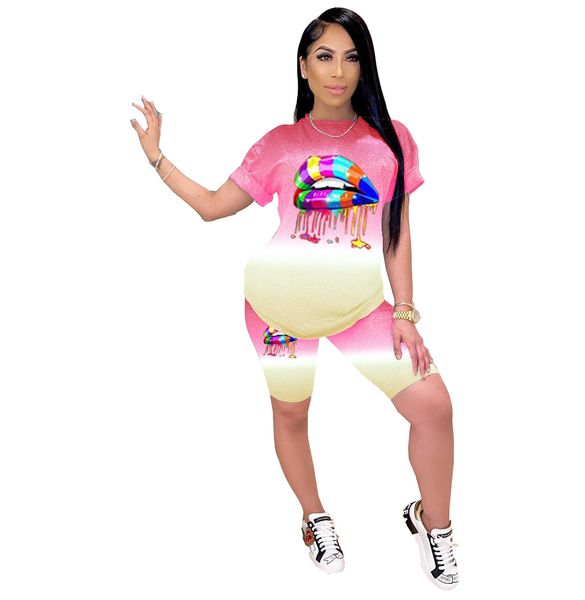 fashion casual colorful lips gradient printing two-piece women's sports short sleeve suit s-xxxl plus size women's clothing, Gray
fashion casual colorful lips gradient printing two-piece women's sports short sleeve suit s-xxxl plus size women's clothing, Gray