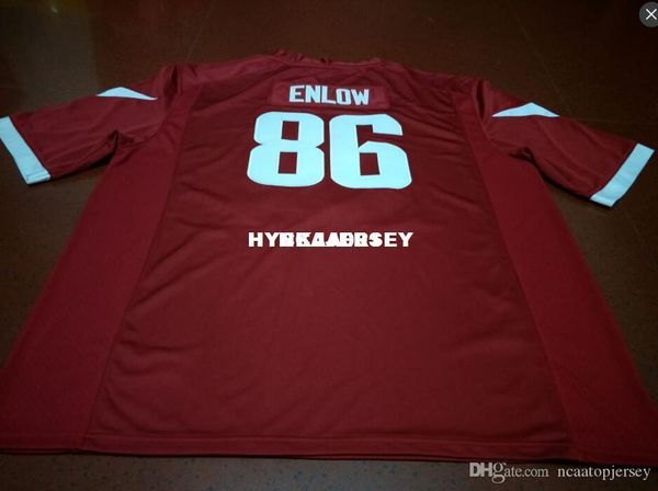 

men #86 tobias enlow ar alumni college jersey xs-6xl or custom any name or number jersey, Black;red