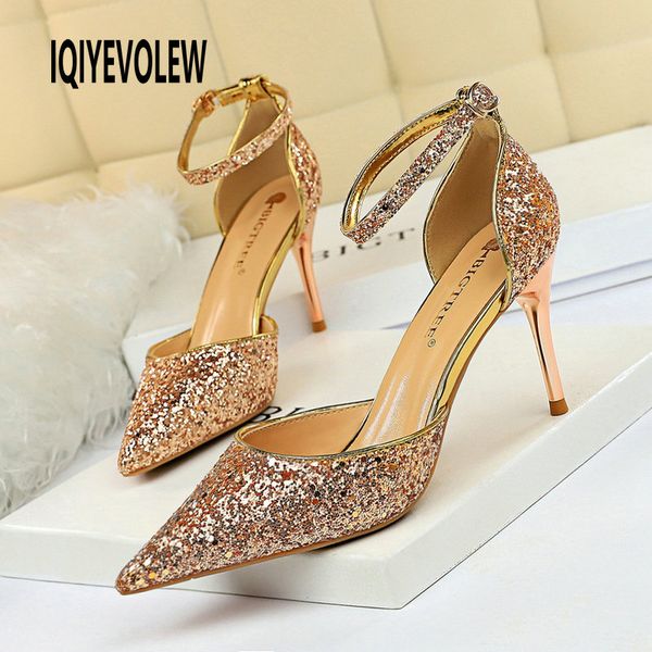 high heels stiletto shoes women ankle strap night club glitter leather woman pumps elegant dress party wedding sandals gold, Black
high heels stiletto shoes women ankle strap night club glitter leather woman pumps elegant dress party wedding sandals gold, Black