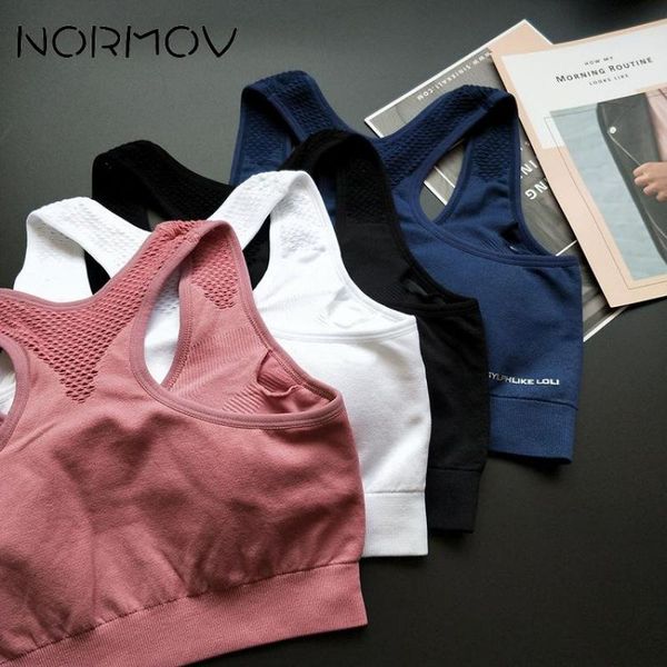 normov sports bra fitness women running crop pink workout padded yoga bra high impact padded underwear vest 2019, White;black
normov sports bra fitness women running crop pink workout padded yoga bra high impact padded underwear vest 2019, White;black