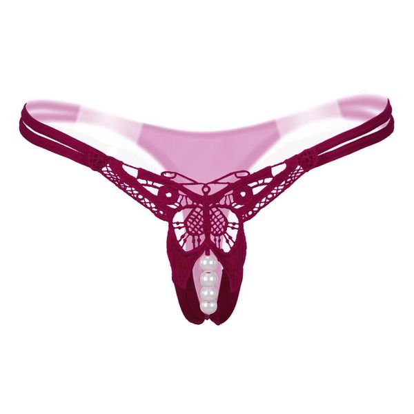 ladies panties butterfly embroidery string pearl temptation hollow open thong t pants, Black;pink
ladies panties butterfly embroidery string pearl temptation hollow open thong t pants, Black;pink