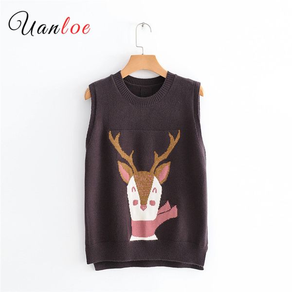 2018 autumn knit sweater vests women sleeveless o-neck cable twist knitted pullovers vest female solid color deer cartoon, Black;white
2018 autumn knit sweater vests women sleeveless o-neck cable twist knitted pullovers vest female solid color deer cartoon, Black;white