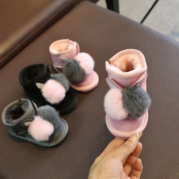 2019 winter baby girls boots infant toddler snow boots non-slip soft bottom warm outdoor child kids plush cotton shoes, Black;grey
2019 winter baby girls boots infant toddler snow boots non-slip soft bottom warm outdoor child kids plush cotton shoes, Black;grey