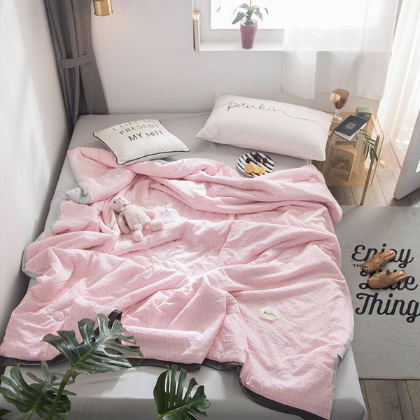 summer quilt air comforter pink plaid thin throw blanket soft quilt for beding 150*200cm 200*230cm fashion princess 1pc
summer quilt air comforter pink plaid thin throw blanket soft quilt for beding 150*200cm 200*230cm fashion princess 1pc
