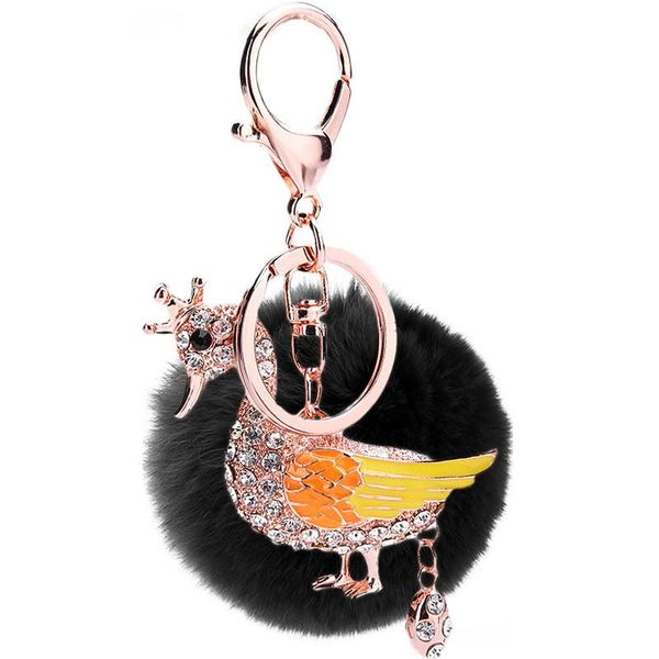 cute rabbit fur ball plush keychain fashion swan key chain for women bag charm pendant car keyrings fashion accessories ing, Silver
cute rabbit fur ball plush keychain fashion swan key chain for women bag charm pendant car keyrings fashion accessories ing, Silver