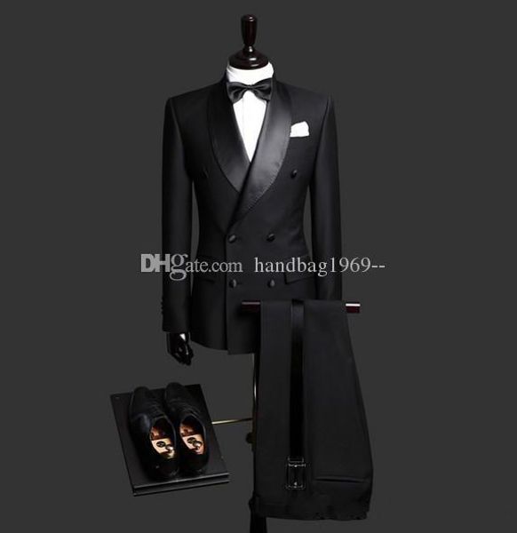 new popular side vent double-breasted black groom tuxedos shawl lapel groomsmen mens suits wedding/prom/dinner blazer (jacket+pants+tie)k473, Black;gray
new popular side vent double-breasted black groom tuxedos shawl lapel groomsmen mens suits wedding/prom/dinner blazer (jacket+pants+tie)k473, Black;gray