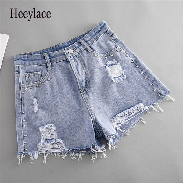 2020 new arrival casual summer denim women shorts high waists hollow out jeans shorts plus size short jeans, Blue
2020 new arrival casual summer denim women shorts high waists hollow out jeans shorts plus size short jeans, Blue