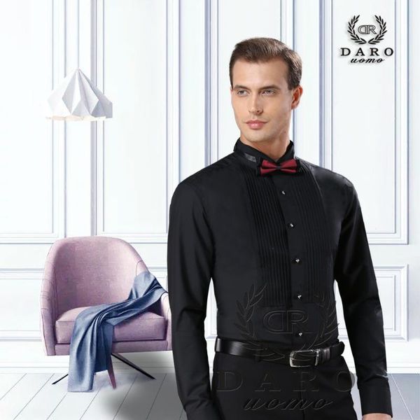 men's dress shirts daro shirt black tuxedo party wedding 2021 fitting 883, White;black
men's dress shirts daro shirt black tuxedo party wedding 2021 fitting 883, White;black