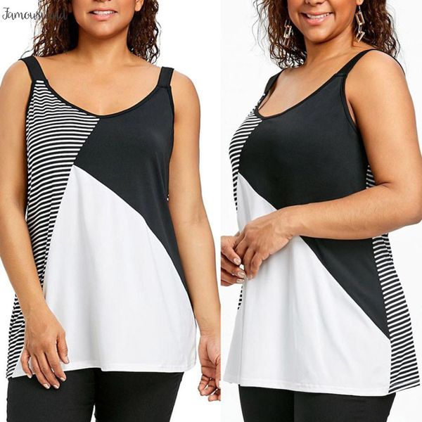 tank top женщина плюс размер нашивка лоскутной vest o шеи футболка без рукавов большого размера тельняшка, White
tank top женщина плюс размер нашивка лоскутной vest o шеи футболка без рукавов большого размера тельняшка, White