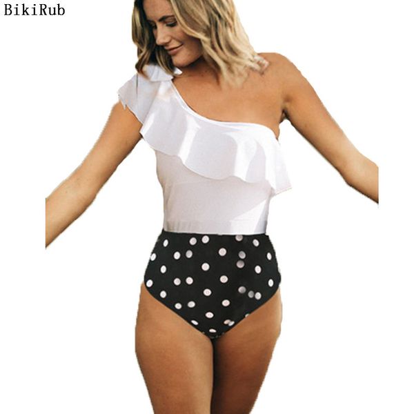 high waist off shoulder swimsuit women ruffled swimwear female vintage one piece swimsuit bandage bathing suit beach wear, White;black
high waist off shoulder swimsuit women ruffled swimwear female vintage one piece swimsuit bandage bathing suit beach wear, White;black