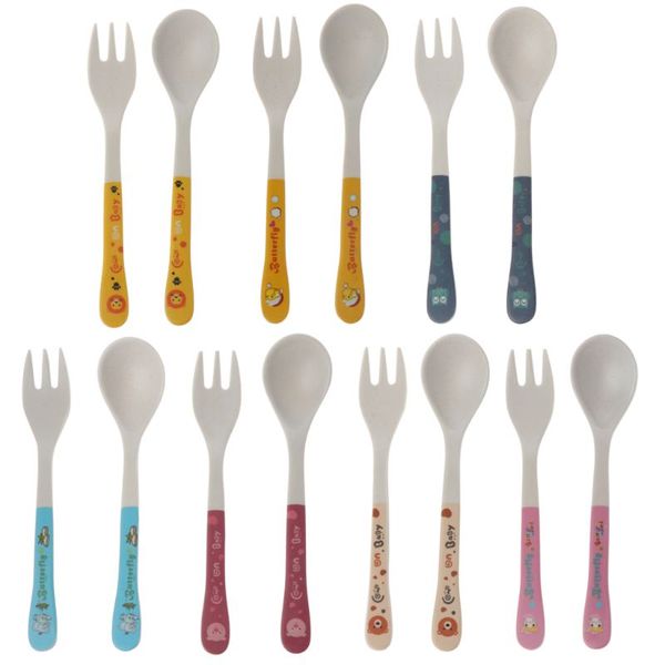 2pcs/Set Bamboo Fiber Environmental Protection Creative Cute Spoon Fork Children Gift Tableware Baby Spoon Fork
2pcs/Set Bamboo Fiber Environmental Protection Creative Cute Spoon Fork Children Gift Tableware Baby Spoon Fork