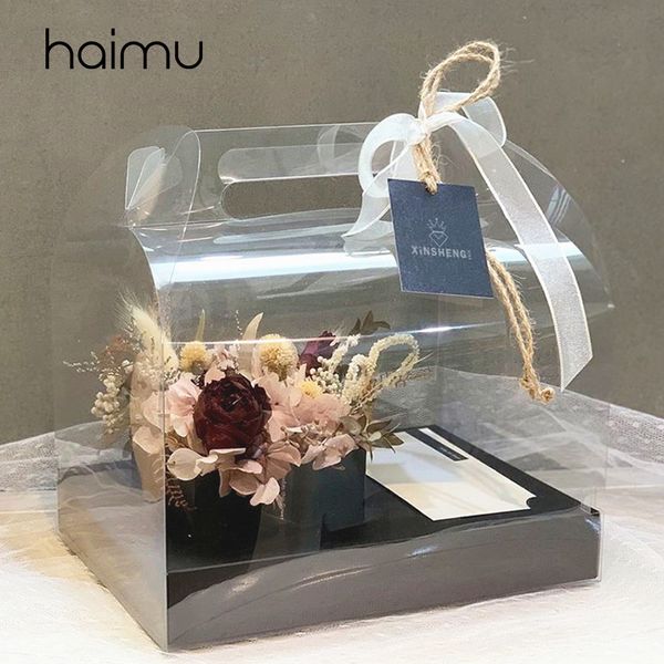 small fresh transparent pvc box party favor decoration flower bouquet packaging box florist package boxes with handheld
small fresh transparent pvc box party favor decoration flower bouquet packaging box florist package boxes with handheld