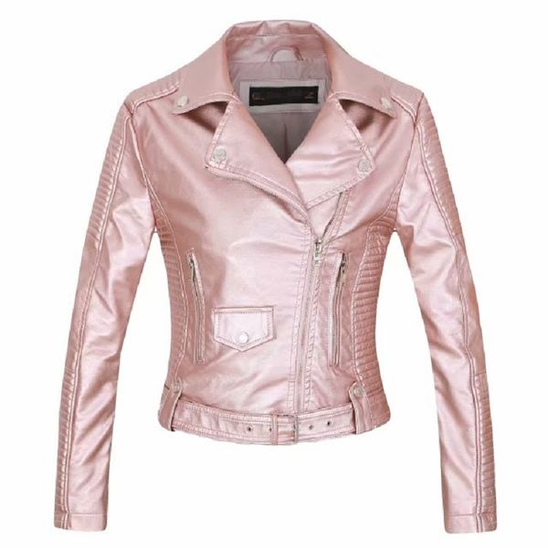 2018 women faux leather jacket casaco long sleeve pu coat silver-pink red grey s- motorcycle biker jacket drop shipping, Black
2018 women faux leather jacket casaco long sleeve pu coat silver-pink red grey s- motorcycle biker jacket drop shipping, Black