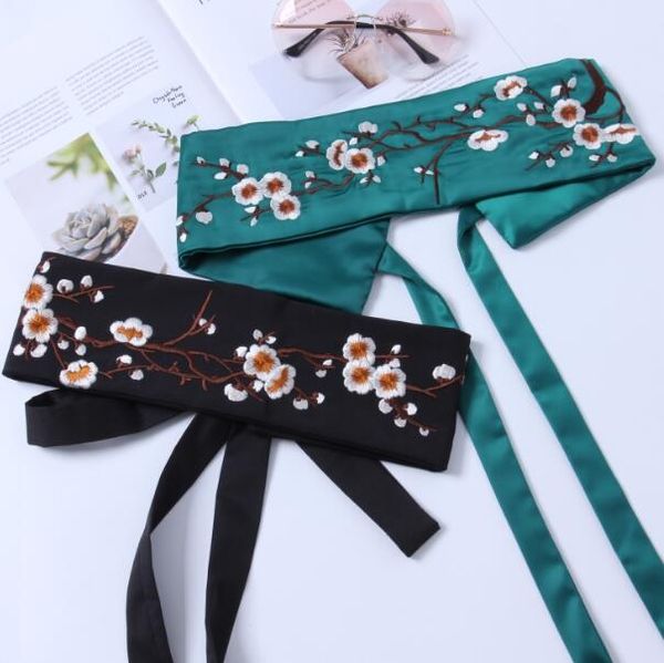 women's runway fashion flower embroidery satin cummerbunds female dress corsets waistband belts bow decoration wide belt r1000, Black;brown
women's runway fashion flower embroidery satin cummerbunds female dress corsets waistband belts bow decoration wide belt r1000, Black;brown