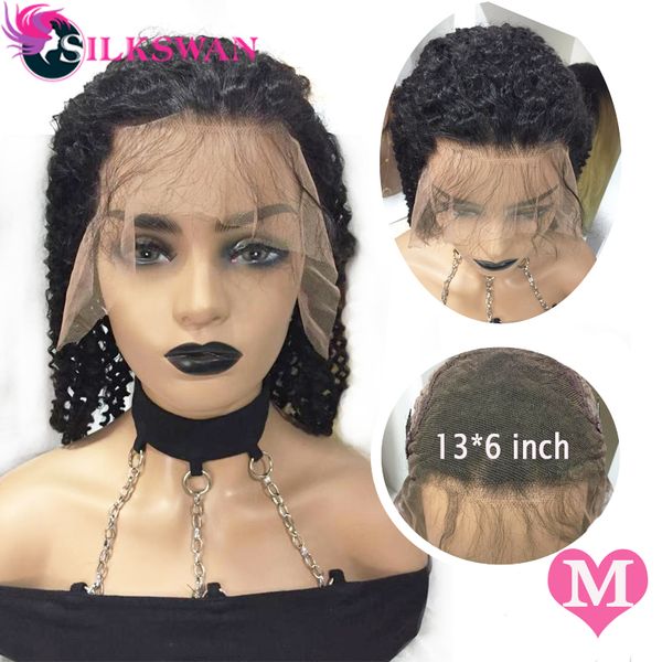silkswan kinky curly bob wigs brazilian 13x6 lace front human hair wigs with baby hair natural hairline remy for women 130%, Black;brown
silkswan kinky curly bob wigs brazilian 13x6 lace front human hair wigs with baby hair natural hairline remy for women 130%, Black;brown