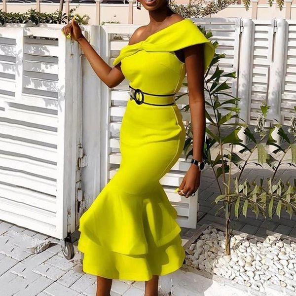 summer casual elegant plus size party african women midi dresses mermaid off shoulder plain falbala female chic club dress, Black;gray
summer casual elegant plus size party african women midi dresses mermaid off shoulder plain falbala female chic club dress, Black;gray