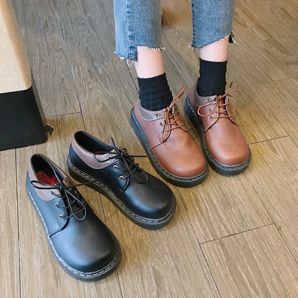 round toe shoes woman 2019 oxfords women's female footwear all-match modis casual sneaker autumn british style new winter, Black
round toe shoes woman 2019 oxfords women's female footwear all-match modis casual sneaker autumn british style new winter, Black