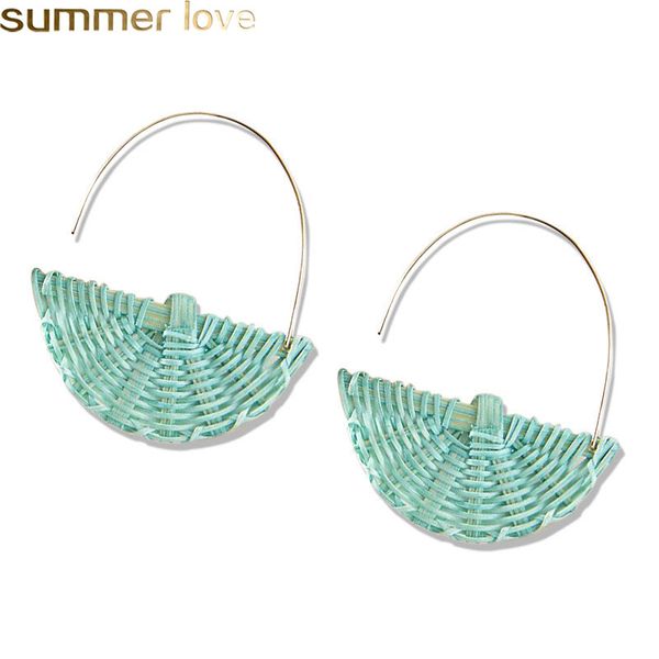 handmade rattan straw weave earrings semi-circle fan shaped straw dangle earring for women big hook drop earrings bohemian design jewelry, Golden
handmade rattan straw weave earrings semi-circle fan shaped straw dangle earring for women big hook drop earrings bohemian design jewelry, Golden