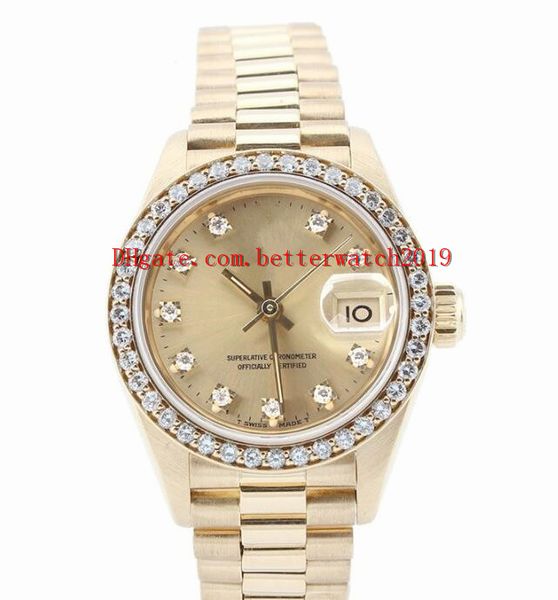 luxury factory supplier 18k yellow gold folding mechanical 31mm wristwatch lady's watch 69138 diamond dial-diamond, Slivery;brown
luxury factory supplier 18k yellow gold folding mechanical 31mm wristwatch lady's watch 69138 diamond dial-diamond, Slivery;brown
