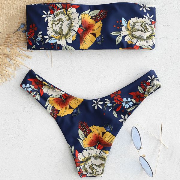 swimwear for women knot floral bandeau bikini set women mid waist swimsuit bandeau swimwear strapless 4 color modal bathing suit, White;black
swimwear for women knot floral bandeau bikini set women mid waist swimsuit bandeau swimwear strapless 4 color modal bathing suit, White;black