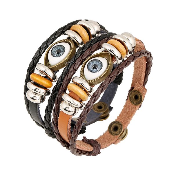 evil eye charm bracelets multilayer braid leather bracelet bangles cuff braid mens bracelets designer jewelry 16042, Golden;silver
evil eye charm bracelets multilayer braid leather bracelet bangles cuff braid mens bracelets designer jewelry 16042, Golden;silver