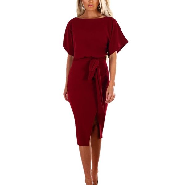 vitiana women office work dress female 2019 summer solid black short sleeve knee-length split hem elegant casual dresses vestido, Black;gray
vitiana women office work dress female 2019 summer solid black short sleeve knee-length split hem elegant casual dresses vestido, Black;gray