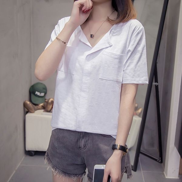 2020 loose t-shirt women's pure color short sleeve ins coat t-shirt harajuku style women's top, White
2020 loose t-shirt women's pure color short sleeve ins coat t-shirt harajuku style women's top, White