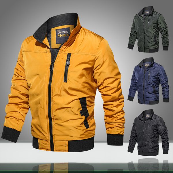 autumn men casual jackets solid stand collar 2019 new male bomber pilot jackets zipper loose thin outdoor coats chaqueta hombre, Black;brown
autumn men casual jackets solid stand collar 2019 new male bomber pilot jackets zipper loose thin outdoor coats chaqueta hombre, Black;brown