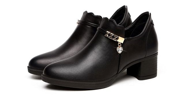 women's shoes in spring and autumn middle coarse heel round head@8160, Black
women's shoes in spring and autumn middle coarse heel round head@8160, Black