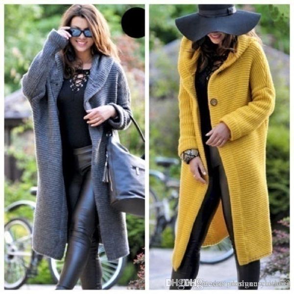 women long sweater cardigan jacket coats hooded designer single breasted spring autumn fashion coats female elegant clothes, Black;brown
women long sweater cardigan jacket coats hooded designer single breasted spring autumn fashion coats female elegant clothes, Black;brown