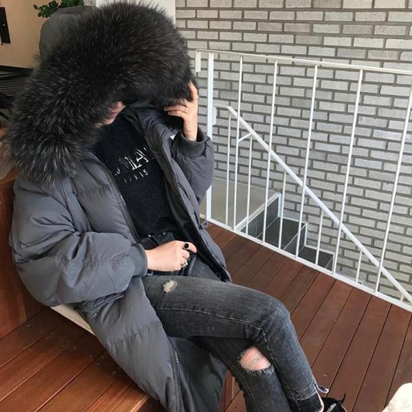 2019 winter jacket women cotton padded outwear female x-long coat hooded with fur loose parka korean style 1018-199, Black
2019 winter jacket women cotton padded outwear female x-long coat hooded with fur loose parka korean style 1018-199, Black