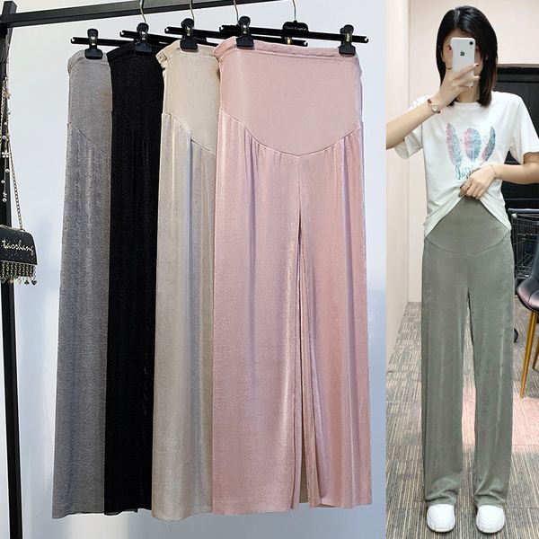pregnant women summer sport trousers floor length wide-legged maternity belly pants plus size solid color casual loose trousers, White
pregnant women summer sport trousers floor length wide-legged maternity belly pants plus size solid color casual loose trousers, White