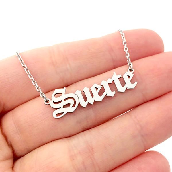 personalized old english font name necklaces & pendant gold chain maxi colar for women bijoux femme friend custom jewelry, Silver
personalized old english font name necklaces & pendant gold chain maxi colar for women bijoux femme friend custom jewelry, Silver