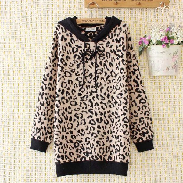 plus size women's leopard sweaters hooded autumn winter hoodies casual pullover oversized outerwear, White;black
plus size women's leopard sweaters hooded autumn winter hoodies casual pullover oversized outerwear, White;black