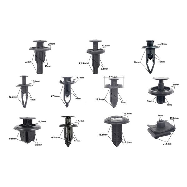 100pcs car retainer fastener clips 11 kinds auto push pin rivets set bumper door trim panel clips for
100pcs car retainer fastener clips 11 kinds auto push pin rivets set bumper door trim panel clips for