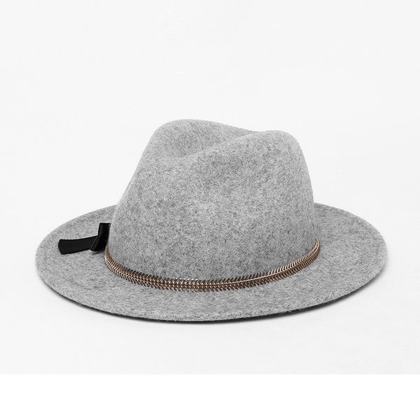 autumn winter women feodras hat female fishbone chain bowknot fashion wool felt cap ladies fashion flat brim fedora hats h7096, Blue;gray
autumn winter women feodras hat female fishbone chain bowknot fashion wool felt cap ladies fashion flat brim fedora hats h7096, Blue;gray