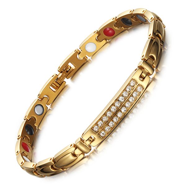 magnetic bracelets & bangles for women zircon crystal bracelets healthy jewelry for women bio energy hologram, Golden;silver
magnetic bracelets & bangles for women zircon crystal bracelets healthy jewelry for women bio energy hologram, Golden;silver