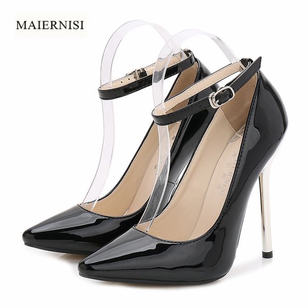 maiernisi 2018 lady high heels shoes thin ultra heeled 13cm metal plating high-heeled shoes pointed women's single, Black
maiernisi 2018 lady high heels shoes thin ultra heeled 13cm metal plating high-heeled shoes pointed women's single, Black