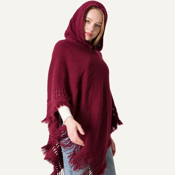 fashion cloak sweater for women autumn winter knitted hooded cape solid colour warm pullover casual outwear pulover feminino, Black
fashion cloak sweater for women autumn winter knitted hooded cape solid colour warm pullover casual outwear pulover feminino, Black