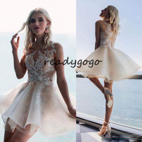 modern a line short homecoming dresses illusion lace appliques 3d flower special occasion dress mini cocktail party gowns, Blue;pink
modern a line short homecoming dresses illusion lace appliques 3d flower special occasion dress mini cocktail party gowns, Blue;pink