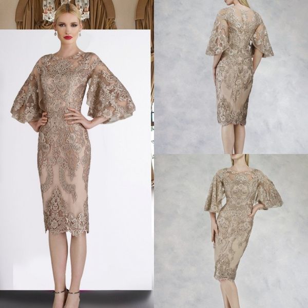 elegant 2019 new mother of the bride dresses full lace poet sleeve wedding guest dress knee length women formal evening gowns, Black;red
elegant 2019 new mother of the bride dresses full lace poet sleeve wedding guest dress knee length women formal evening gowns, Black;red