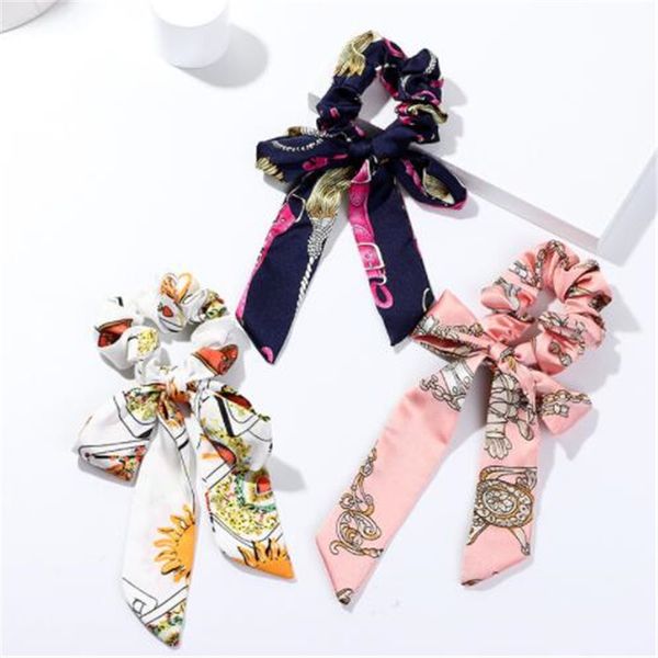 wkoud 2019 1pcs satin ribbon printing scarf elastic solid floral hair band long rope bow scrunchie hair ties accessories, Golden;white
wkoud 2019 1pcs satin ribbon printing scarf elastic solid floral hair band long rope bow scrunchie hair ties accessories, Golden;white