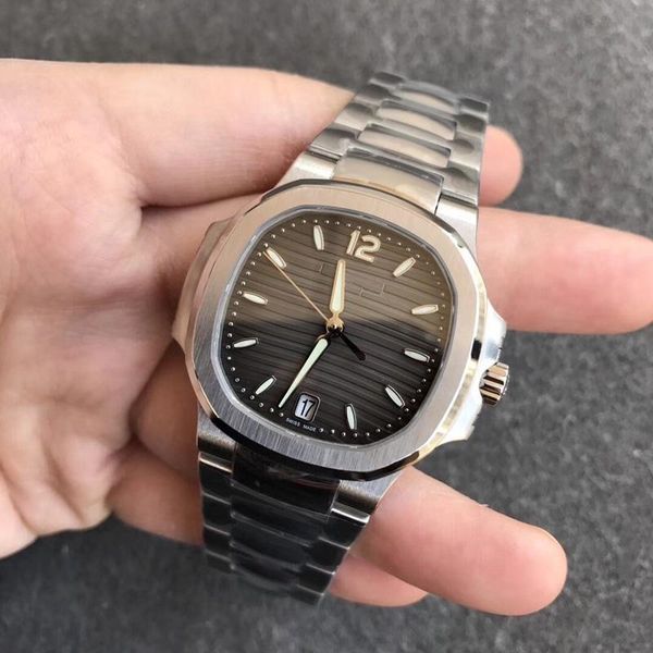 nautilus style 35.2mm automatic mechanical watch movement sapphire glass calendar luminous watch, Slivery;brown
nautilus style 35.2mm automatic mechanical watch movement sapphire glass calendar luminous watch, Slivery;brown