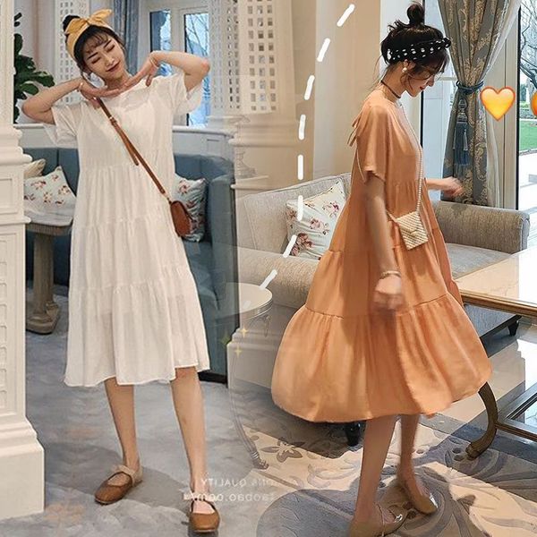 6181# summer fashion thin maternity long dress plus size loose clothes for pregnant women patchwork straight pregnancy clothing, White
6181# summer fashion thin maternity long dress plus size loose clothes for pregnant women patchwork straight pregnancy clothing, White
