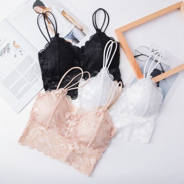 size wirebralette padded lingerie women crop bra white black apricot summer lace floral tank underwear, Black;white
size wirebralette padded lingerie women crop bra white black apricot summer lace floral tank underwear, Black;white