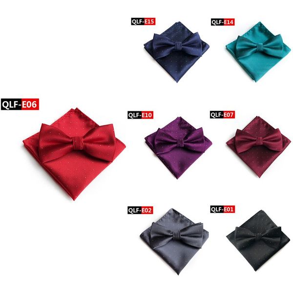 men's fashion bow ties set groom gentleman dots cravat and pocket towel handkerchief wedding party business ties 1, Black;gray
men's fashion bow ties set groom gentleman dots cravat and pocket towel handkerchief wedding party business ties 1, Black;gray