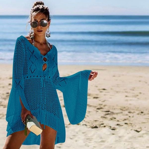 2019 new style swimsuit cover up bathing wear see-through beach dress women long swimwear bikinis hollow coverups, Blue;gray
2019 new style swimsuit cover up bathing wear see-through beach dress women long swimwear bikinis hollow coverups, Blue;gray